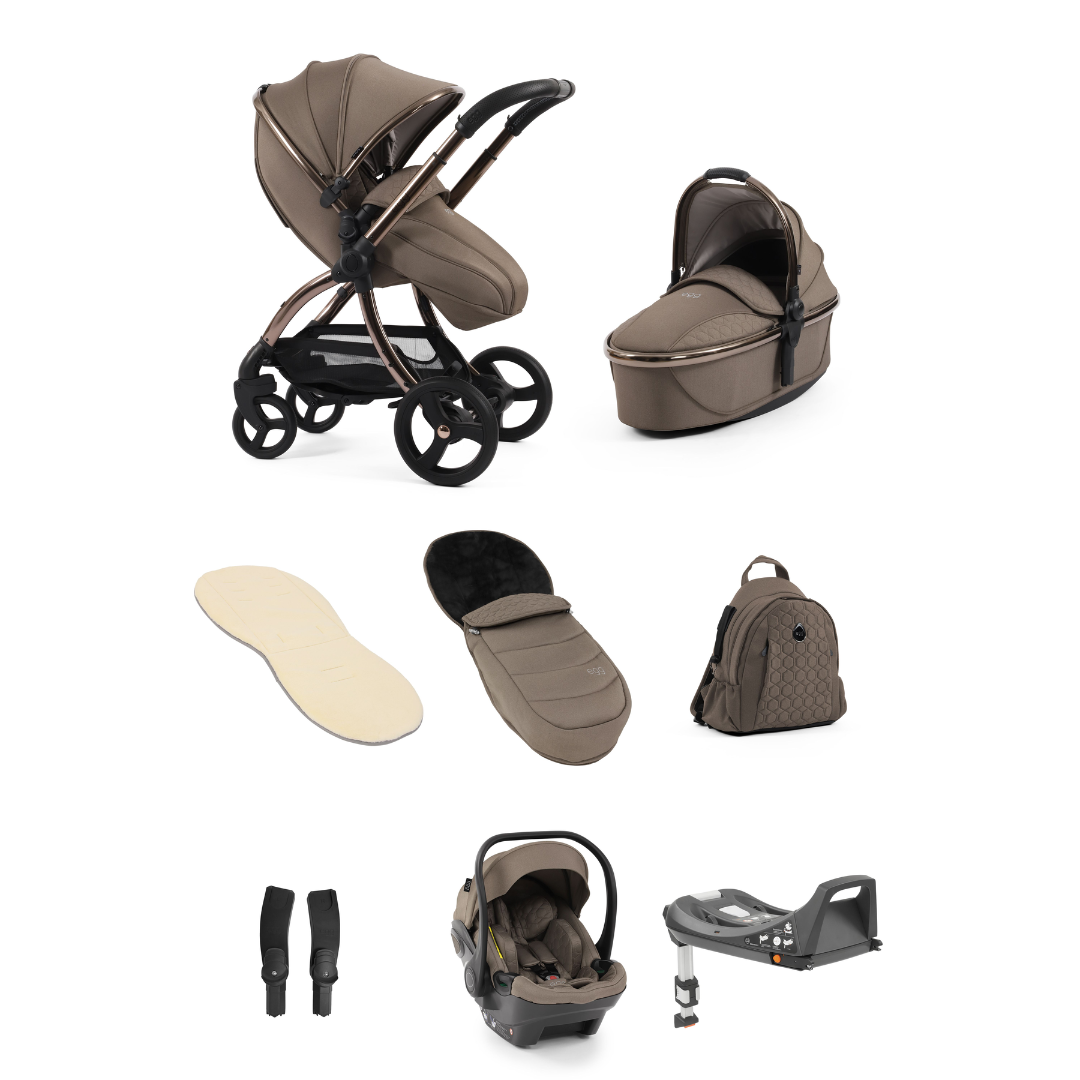 Egg 3 Stroller Luxury Travel System with Egg i Size Car Seat Mink