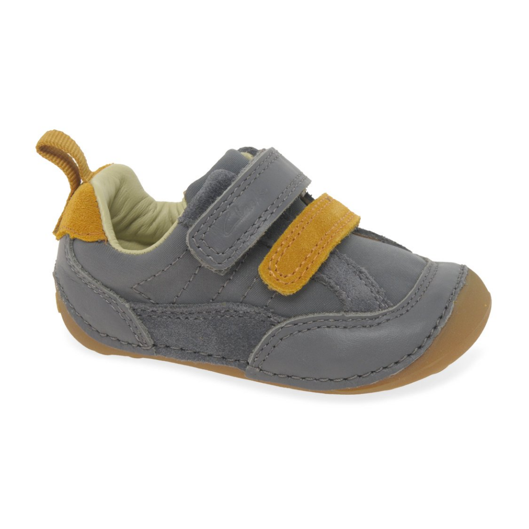 Clarks Tiny Fawn Toddler Shoes Grey Size 2.5 F