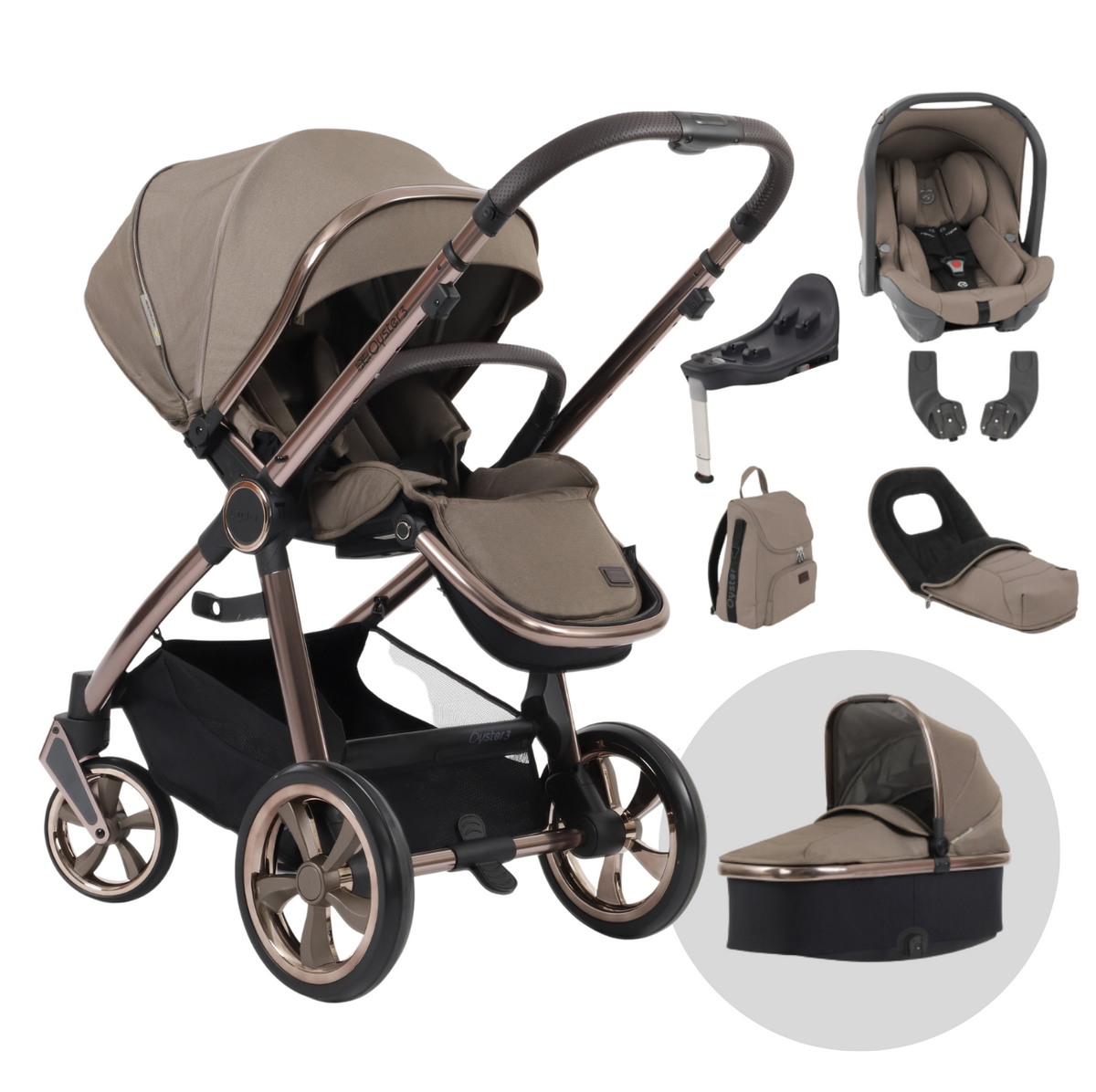 Oyster 3 Luxury 7 Piece Capsule Travel System Mink Direct4baby