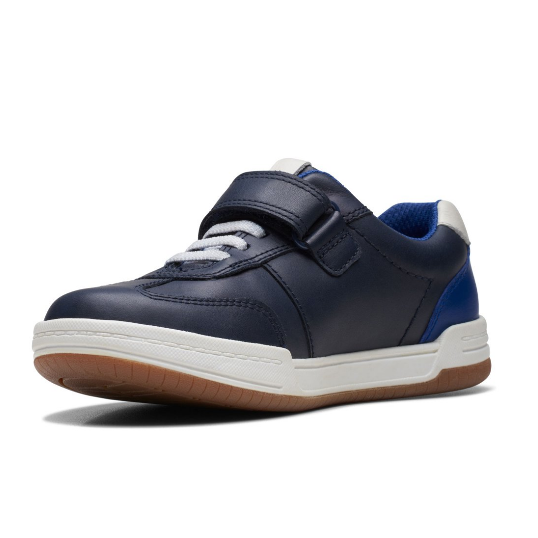 Clarks Fawn Family Kids Trainers Navy Combi Size 7 G