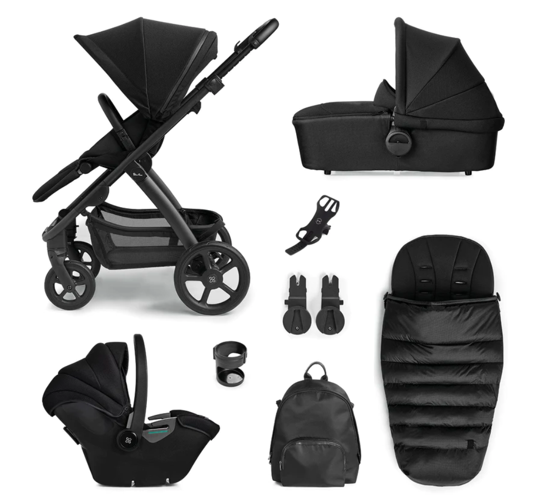 Black silver cross pushchair sales