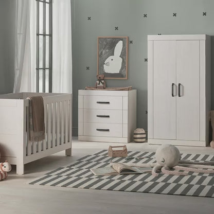 Silver Cross Alnmouth Cot Bed and Wardrobe