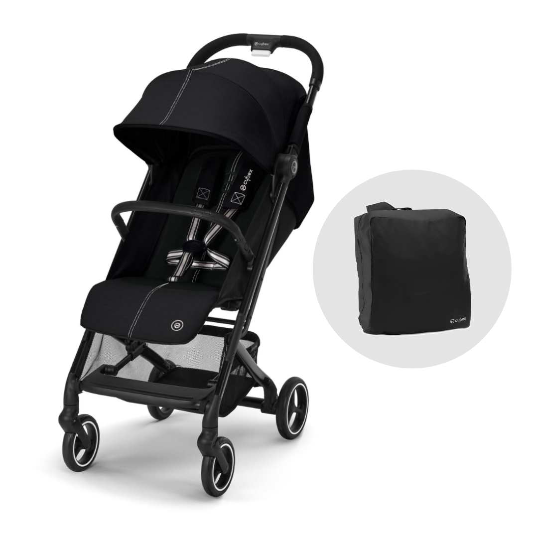 Cybex BEEZY Compact Stroller FREE Travel Bag Moon Black 2023