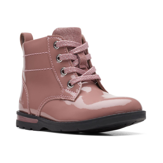 Clarks Dabi Lace Toddler Boots | Pink Patent