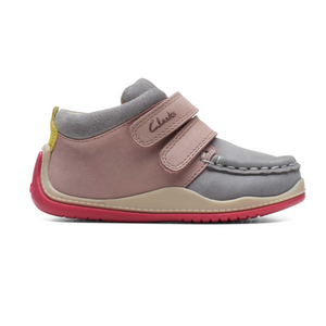 Clarks Noodle Play Toddler Shoes | Grey/Pink | Size 5 F