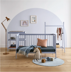 CuddleCo Nola 3 Piece Nursery Furniture Set | Flint Blue
