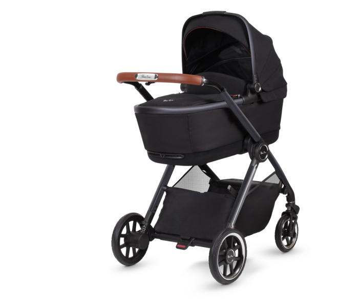 Silver Cross Reef Pushchair, First Bed Carrycot & Cybex Cloud T Ultimate Bundle | Orbit Black