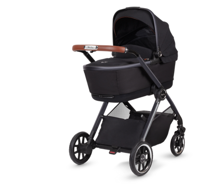 Silver Cross Reef Pushchair, First Bed Carrycot & Cybex Cloud T Ultimate Bundle | Orbit Black