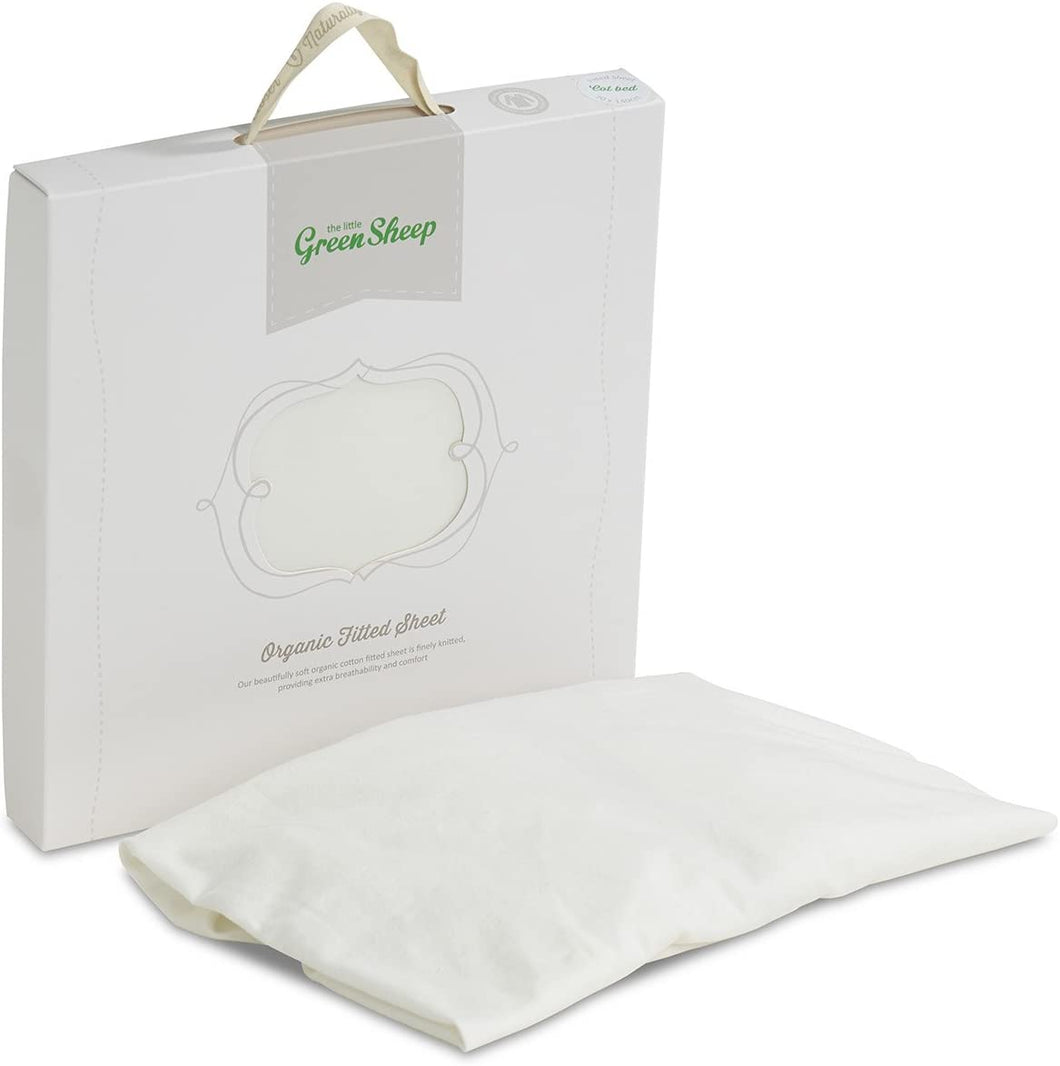 The Little Green Sheep Organic Cot Jersey fitted Sheet | 60x120