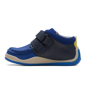 Clarks Noodle Play Toddler Shoe | Navy Combi | Size 5. 5 F