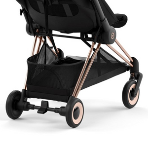 Cybex Coya Platinum Travel System with Cloud T Car Seat | Mirage Grey on Rose Gold