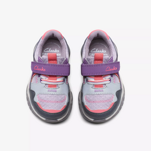 Clarks Feather Jump Toddler Trainers | Purple Combi Size 3 G
