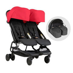 Mountain Buggy Nano Duo Stroller & Twin Cocoon | Red
