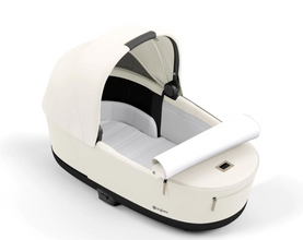 Load image into Gallery viewer, Cybex Priam Pushchair &amp; Lux Carrycot | Off White &amp; Chrome (Black Handle)

