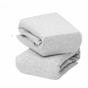 ClevaMama Jersey cotton Fitted  Sheets | Moses & Pram | Melange Grey