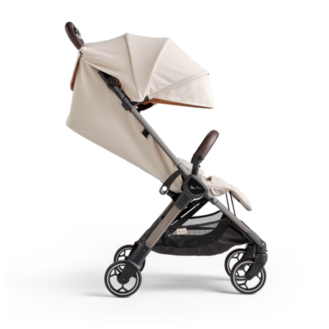 Beige silver cross shop pram