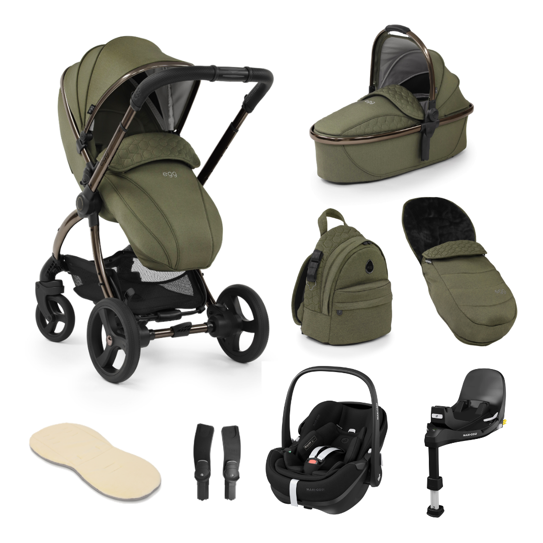 Egg2 Luxury Bundle with Maxi Cosi Pebble 360 Pro Car Seat Hunter