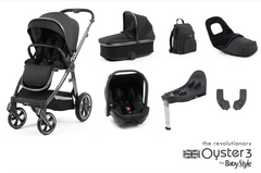 Oyster 3 Luxury 7 Piece Capsule Travel System | Carbonite (Gun Metal Chassis)