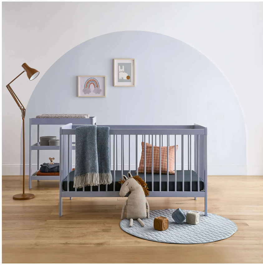 CuddleCo Nola 2 Piece Nursery Furniture Set | Flint Blue
