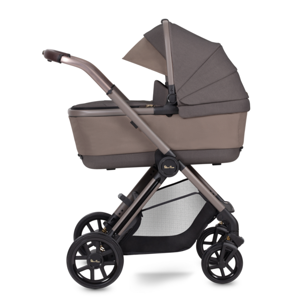 Silver Cross Reef Pushchair, First Bed Folding Carrycot & Maxi-Cosi Cabriofix i-Size Travel Pack - Earth