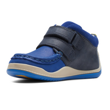 Load image into Gallery viewer, Clarks Noodle Play Toddler Shoes | Navy Combi | Size 5.5 G
