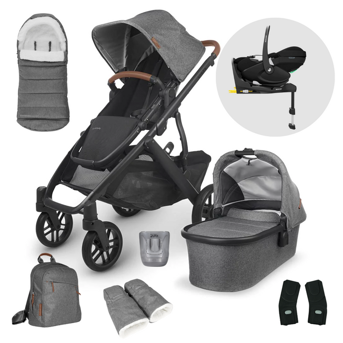 UPPAbaby Vista Pushchair & Maxi-Cosi Pebble 360 Pro Complete Travel System - Greyson