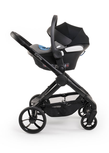 iCandy Peach 7 Pushchair & Cybex Cloud T Travel System | Cookie on Black