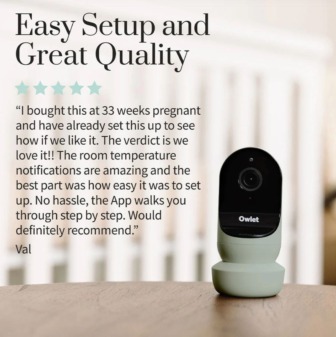 Owlet Cam 2 Baby Monitor | Sage Green