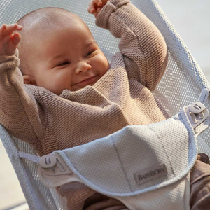 BABYBJÖRN Baby Bouncer Balance Soft | Silver Mesh | Grey Frame