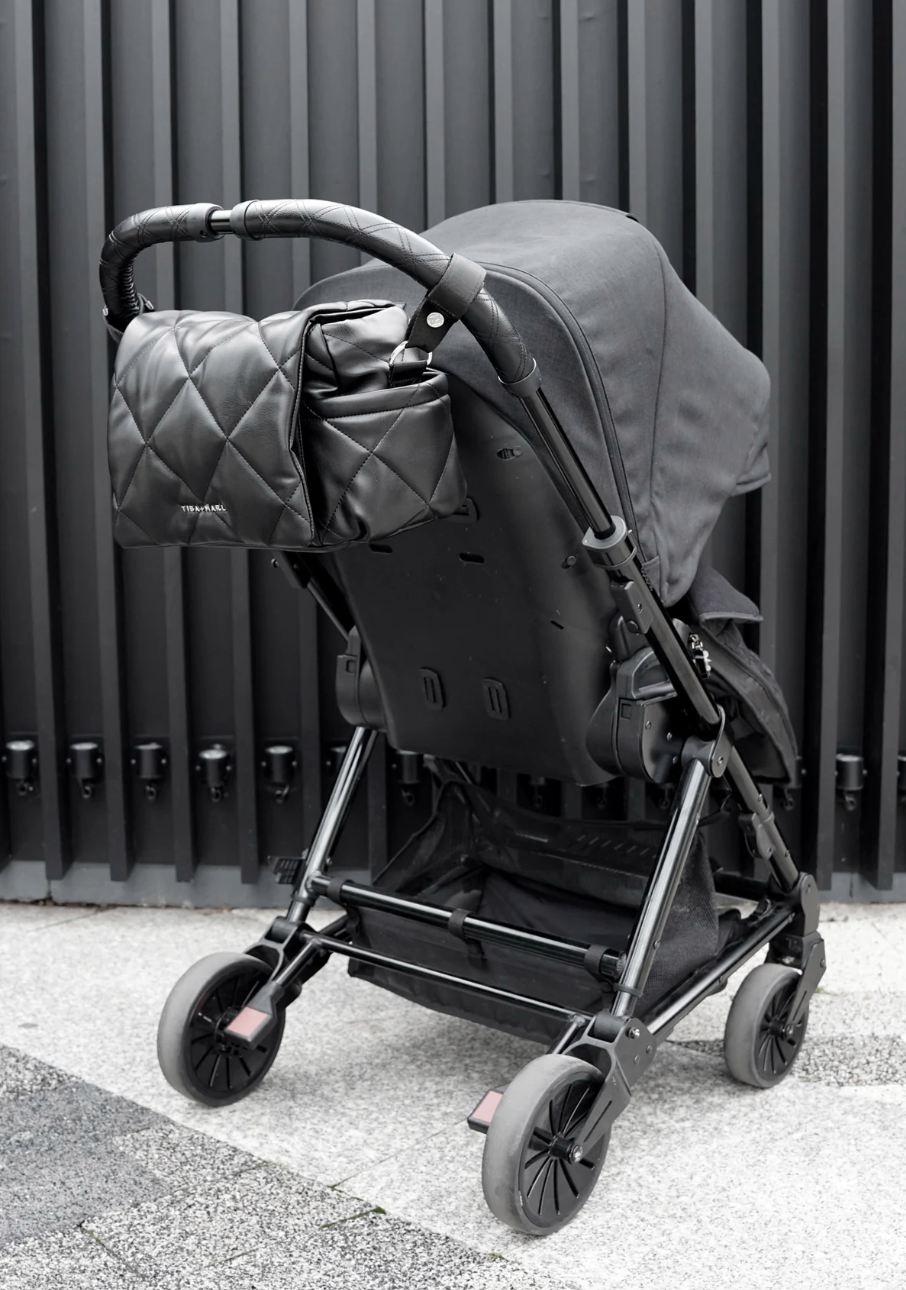 Tiba + Marl Nova Eco Compact Changing Bag Black Quilted