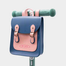 Load image into Gallery viewer, Micro Scooter Vegan Leather Satchel | Navy/Pink
