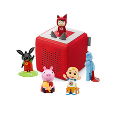 Tonies Starter Box & 4 Toddler Favourites Audio Character Bundle | Red