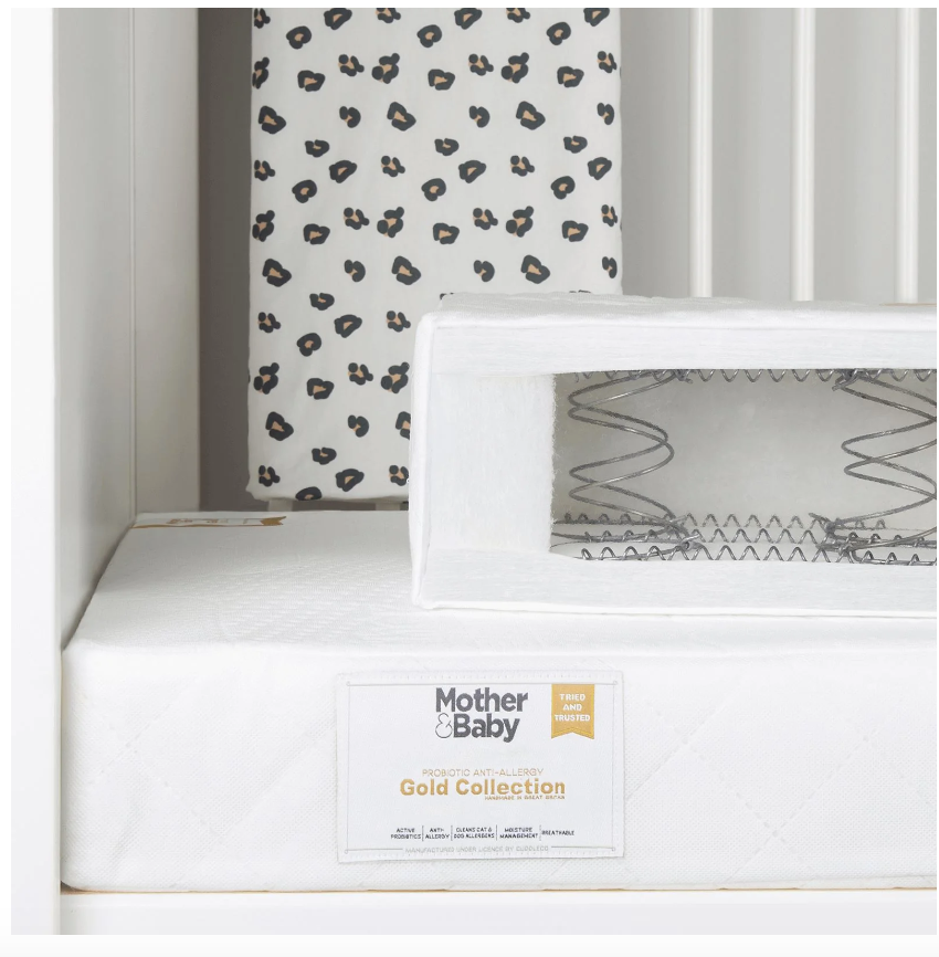Mother Baby Anti Allergy Sprung Cot Bed Mattress 140cm x 70cm
