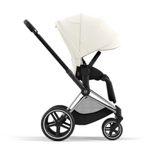 Load image into Gallery viewer, Cybex Priam Pushchair &amp; Lux Carrycot | Off White &amp; Chrome (Black Handle)
