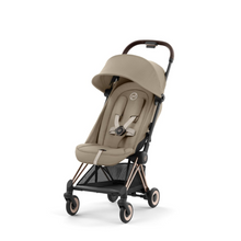Load image into Gallery viewer, Cybex Coya Compact Stroller | Cozy Beige / Rose Gold
