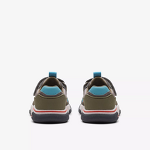 Load image into Gallery viewer, Clarks Feather Jump Toddler Trainers | Khaki Combi | Size 5.5 F
