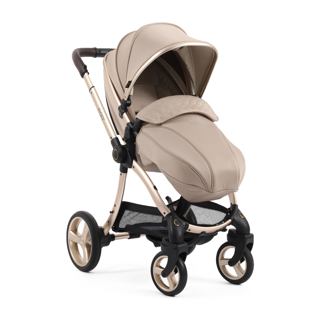 Egg 3 Stroller Luxury Travel System with Cybex Cloud T Car Seat | Feather