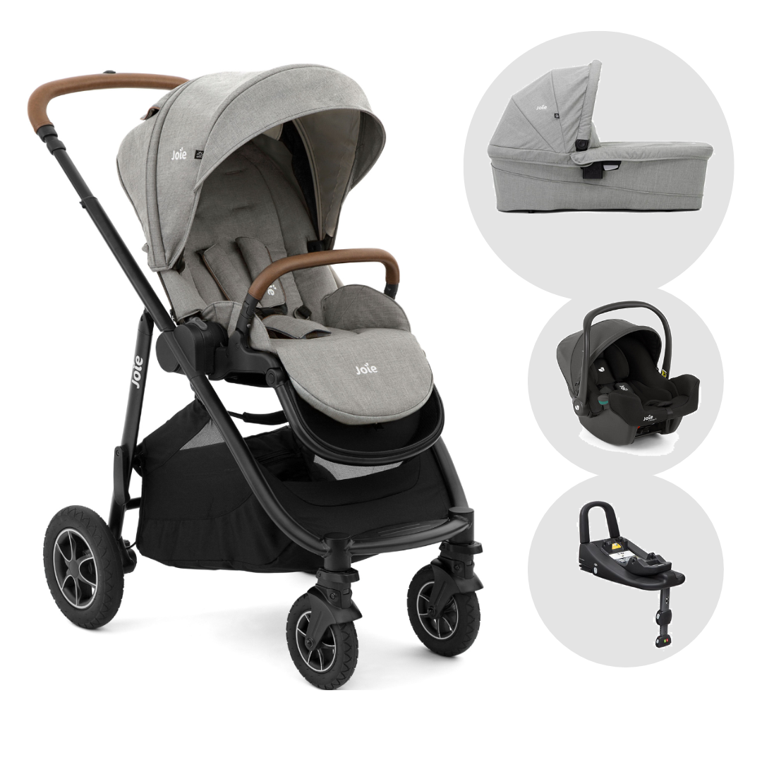 Joie Versatrax On the Go Travel System Pebble Grey i Snug 2