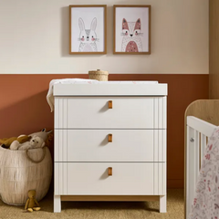 CuddleCo Rafi 3 Drawer Dresser & Changer - Oak | White