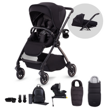 Load image into Gallery viewer, Silver Cross Dune Pushchair, Newborn Pod, Dream i-Size Ultimate Bundle - Space Black
