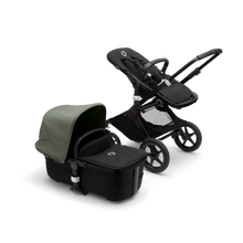 Load image into Gallery viewer, Bugaboo Fox 3 Pushchair &amp; Turtle Air 360 Travel System - Black/Midnight Black/Forest Green
