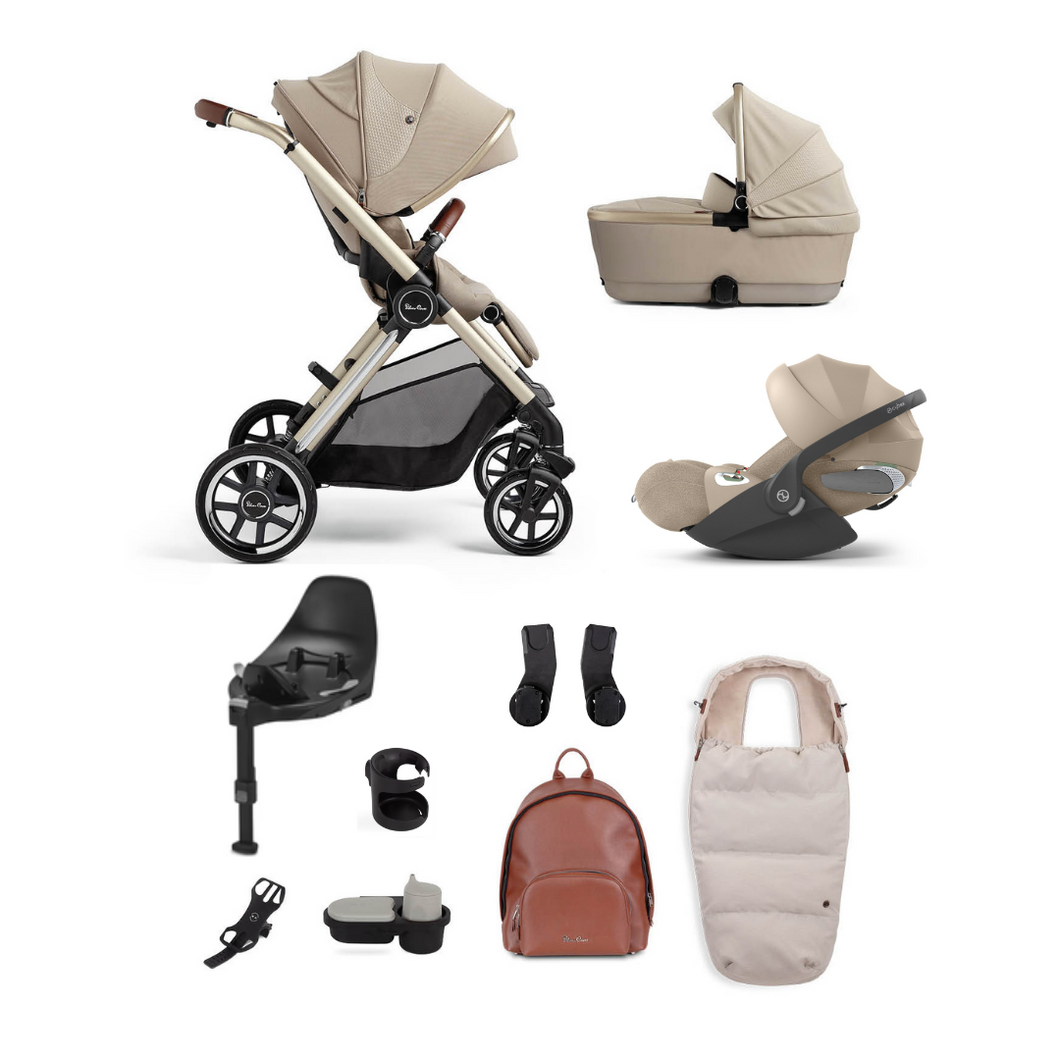 Silver Cross Reef Pushchair First Bed Folding Carrycot Cybex