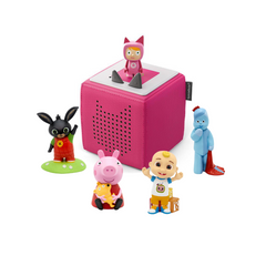 Tonies Starter Box & 4 Toddler Favourites Audio Character Bundle | Pink