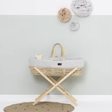 Load image into Gallery viewer, The Little Green Sheep Quilted Moses Basket &amp; Mattress | Printed Dove
