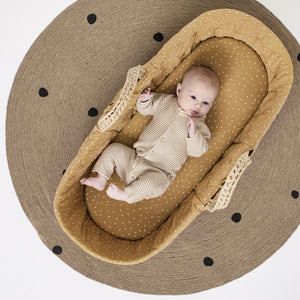 The Little Green Sheep Moses Basket & Rocking Stand Bundle | Printed Honey