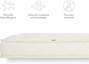 The Little Green Sheep Twist Natural Latex Cot Bed Mattress | 70x140cm
