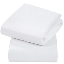 Load image into Gallery viewer, ClevaMama Jersey cotton Fitted Cot Sheets | White

