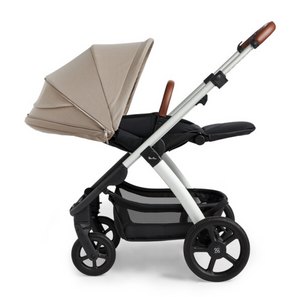 Silver Cross Tide Pushchair & Carrycot | Stone - Silver Chassis