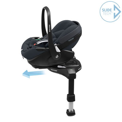 Maxi Cosi Pebble 360 Pro Car Seat, FamilyFix Pro Base & Footmuff | Essential Graphite