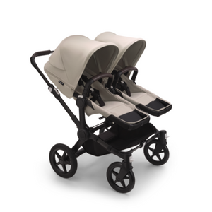 Bugaboo Donkey 5 Twin Pushchair & Carrycot with Maxi-Cosi Cabriofix i-Size Travel System - Black & Desert Taupe